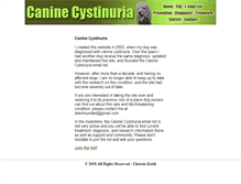Tablet Screenshot of caninecystinuria.com
